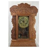 Antique New Haven Gingerbread Mantle Clock