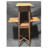 Antique Arts & Crafts Folding Oak Plant Stand