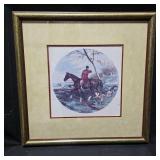 Vintage Hunt Scene Lithograph 'Drawn Blank'