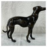 Antique Bronze Whippet Greyhound Sculpture