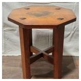 Antique Stickley Octagonal Oak Tabouret Table