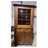 Vintage Pine Corner Cabinet