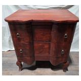 Modern Pine Serpentine Chest Of Drawers