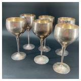 Set Of Vintage Silver Plate Goblets By Leonard
