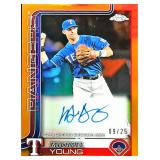 2025 Topps Chrome Auto Michael Young 9/25