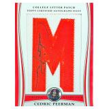 2009 Topps College Letter Patch Auto Cedric...