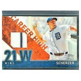 2015 Topps Patch Career High 21 Wins Max Scherzer