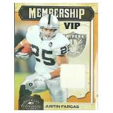 2009 Panini Membership VIP Patch Justin Fargas