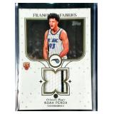 2025 Topps Franchise Fabrics Patch Noah Penda