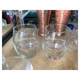 2 Michelson Wine Glasses, Chicken in a Barrel