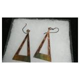 Fire Painted Copper Earrings