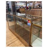 Antique Oak and Glass Display cabinet