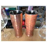 2 copper mugs