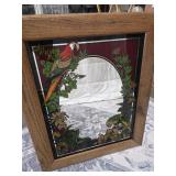 Framed Parrot Mirror