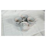 Set of Four Floral Mugs