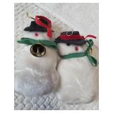 Pair of Snowman Christmas Ornaments