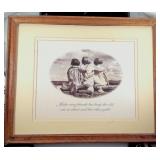 Framed Art Print of Three Girls