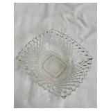 Clear Glass Diamond Pattern Bowl