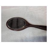 Handheld Mirror with Wooden Frame