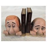 Figural 'Nosy Neighbors' Bookends