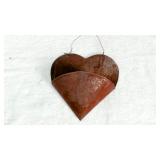 Heart Shaped Metal Wall Pocket