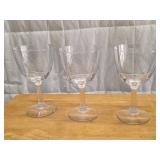 3 Wine Glasses
