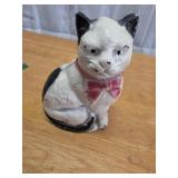 1940s John Wright Vintage Cast Iron Cat Piggybank