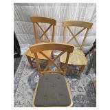 3 Wooden Chairs