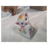 Ceramic White Kitten Figurine
