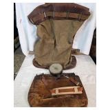 Vintage Utility Bag, Scale, and Leather Bag Lot