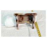 Small Painted Wooden Shelf with Pegs