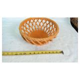 Orange Ceramic Basket