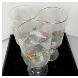 3 christmas glasses
