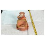 Terracotta Planter with Figure