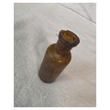 Antique Amber Glass Bottle