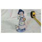 Porcelain Figurine Girl with Bird