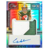 2022 Panini One Auto Patch Christian Watson 14/75