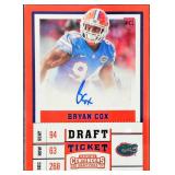 2017 Contenders Draft Picks Auto Bryan Cox