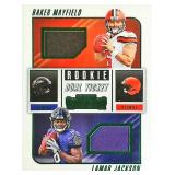 2018 Contenders Dual Ticket Patch Mayfield &...