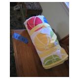 Multicolored Fruit-Themed Roll-Up Mat