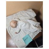 Baby Doll in Floral Sleeper with Matching Blanket