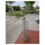Vintage Glass Bottle with Handle and Cap