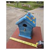 Hand-Painted Blue Birdhouse