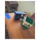 Two Decorative Cat-Themed Storage Boxes