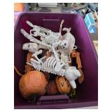 Collection of Halloween Skeleton Decorations and P