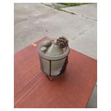 Candle Holder with Pine Cone and Rocks