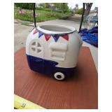 Airplane Camper Ceramic Candle Holder