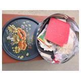 Decorative Painted Metal Container with Various Co