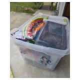 Tote of crafting supplies