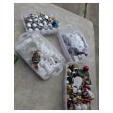 Collection of Christmas Decorations in Plastic Con